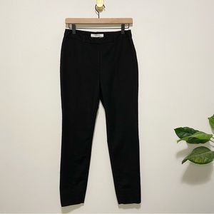 L.K. Bennett Black Slim Straight Leg Mid Rise Ankle Trouser Pants